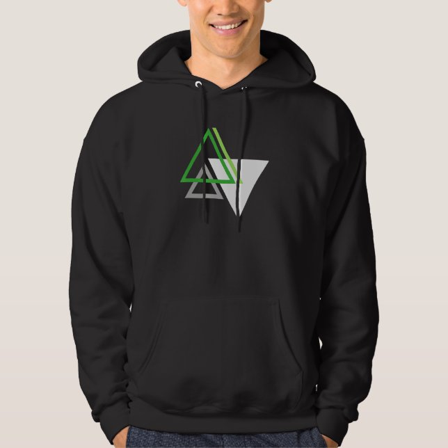 Aromantic Aro Pride Subtle Geometric LGBTQ LGBT Ga Hoodie (Framsida)