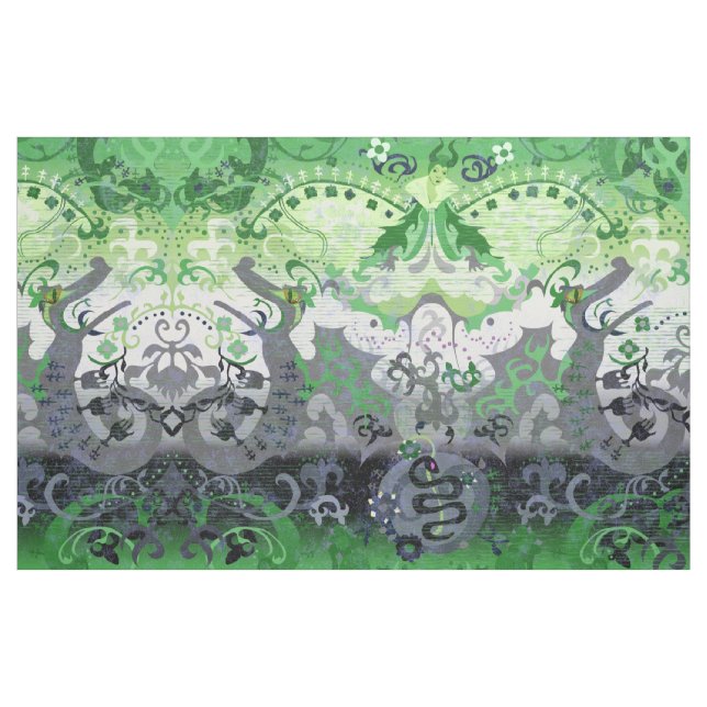 Aromantic Dragon Damask Aro Pride Flagga Färger Fa Tyg (Fat Quarter)