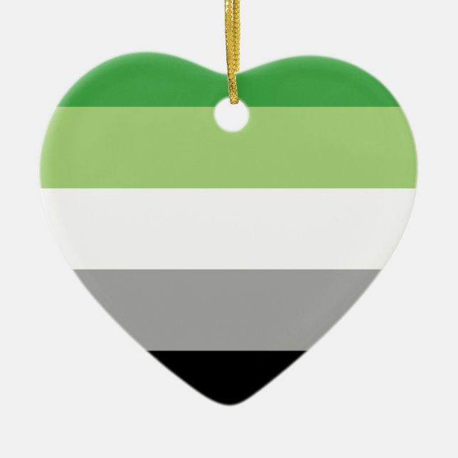 aromantic flagga julgransprydnad keramik (Framsidan)