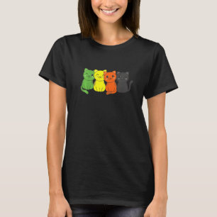 Aromantic Flagga Pile Pride Lgbtq Cats Cute Aroman T Shirt