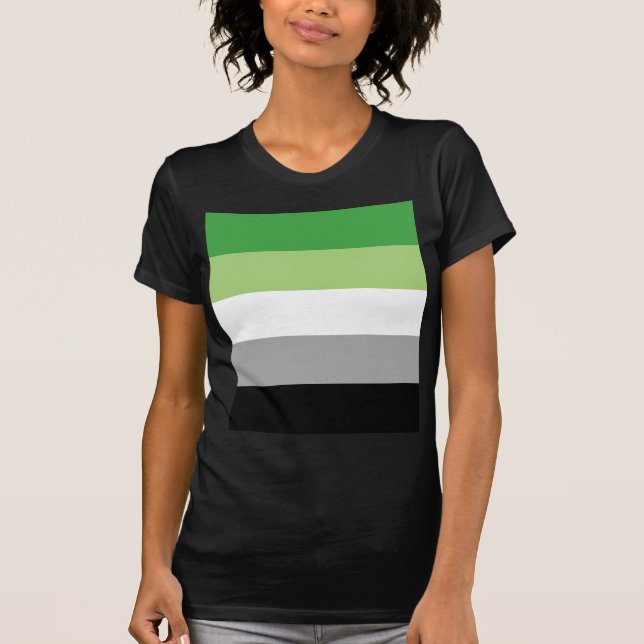 aromantic flagga tee shirt (Framsida)