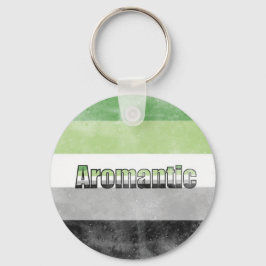 Aromantic pride flag key ring nyckelring