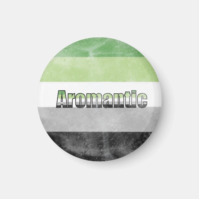 Aromantic pride flag magnet (Framsidan)