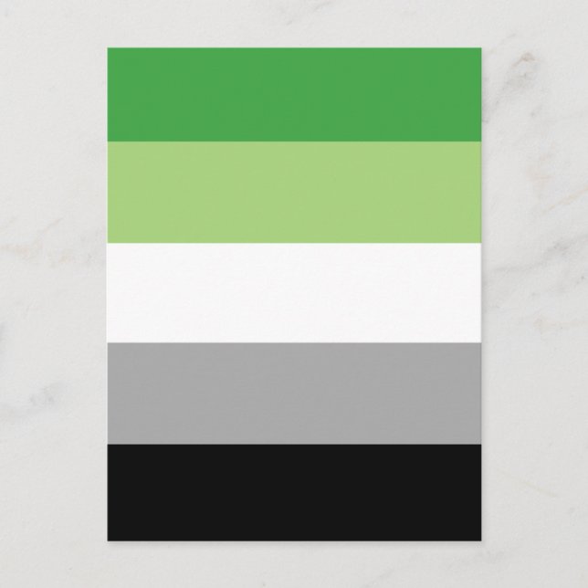 Aromantic Pride Flag  Postkarte Vykort (Framsida)