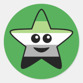 Aromantic Star Stickers Runt Klistermärke