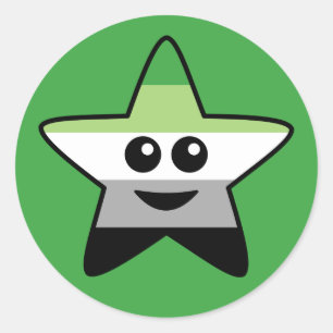 Aromantic Star Stickers Runt Klistermärke