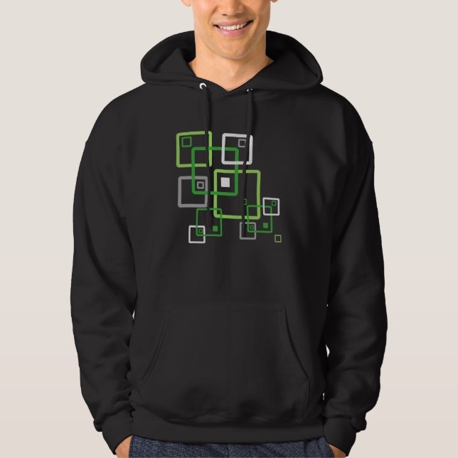 Aromantic Subtle Geometric LGBTQ LGBT Aro Pride Hoodie (Framsida)