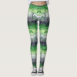 Aromantisk drakondamm - Aro Pride Flagga Färger Leggings