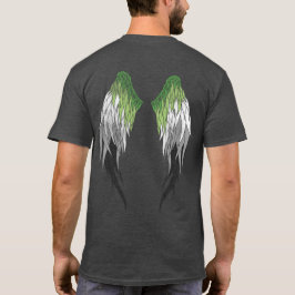 Aromantisk Flagga - Angel Vingar T Shirt