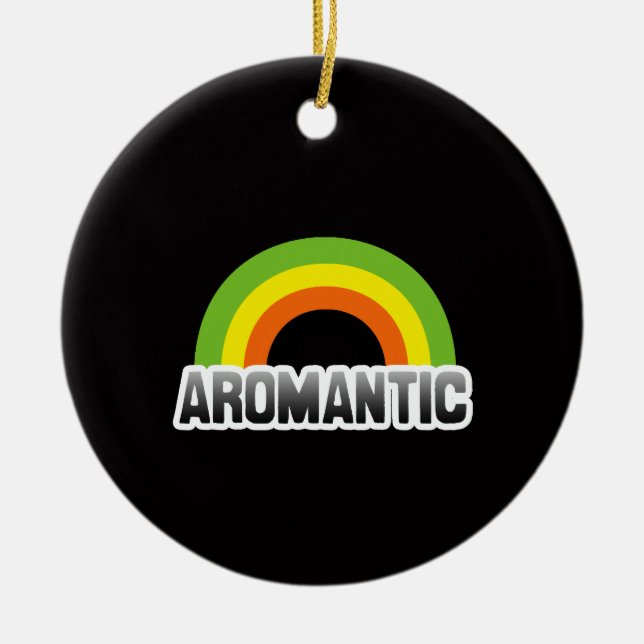 Aromantisk stolthet julgransprydnad keramik (Framsidan)