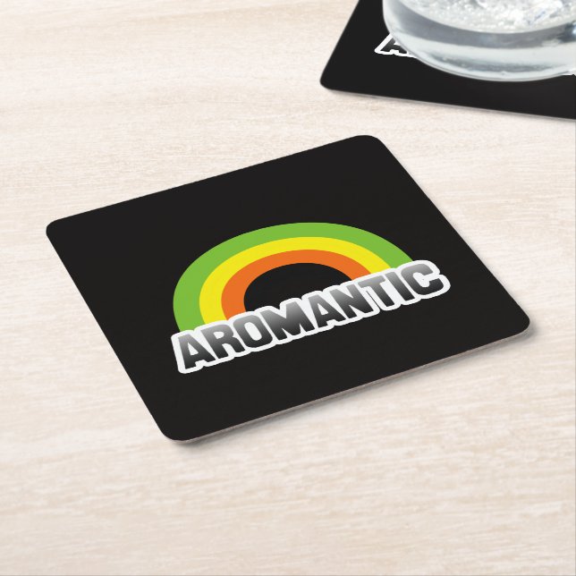 Aromantisk stolthet underlägg papper kvadrat (Vinklad)