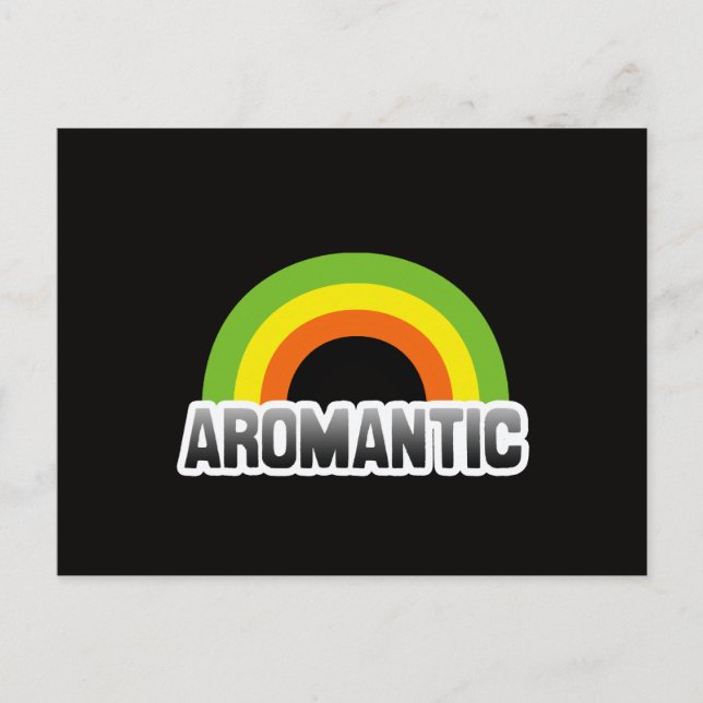 Aromantisk stolthet vykort (Framsida)