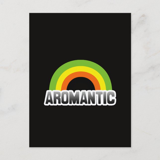 Aromantisk stolthet vykort (Framsida)