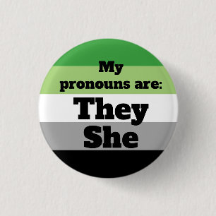 Aromantiska/Aro De/hon Pronouns Knapp