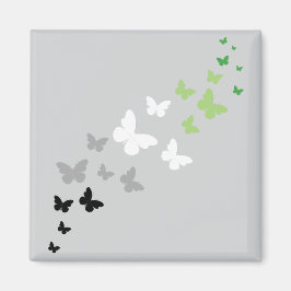Aromantiska Pride Fjärilsslinga  Magnet