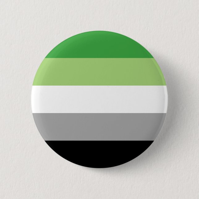 Aromantiska Pride Flagga HBTQ Knapp (Framsida)