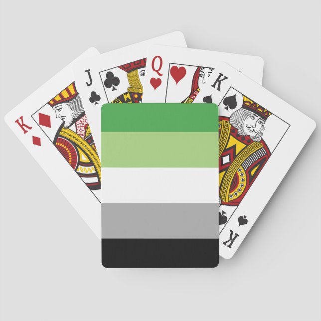 Aromantiska Pride Flagga LGBTQ Casinokort (Baksidan)