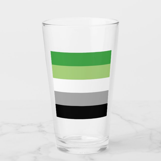 Aromantiska stolthetsränder glaskopp (Framsida)