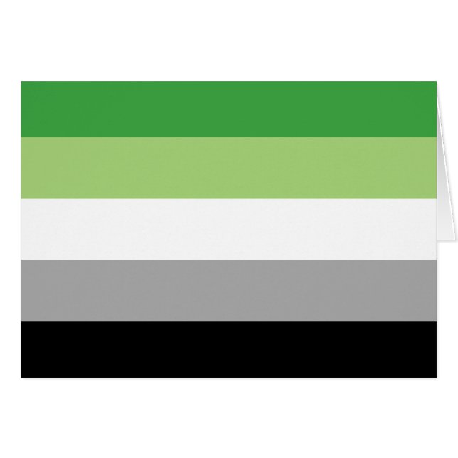 Aromantiska stolthetsränder hälsningskort (Framsidan Horizontal)
