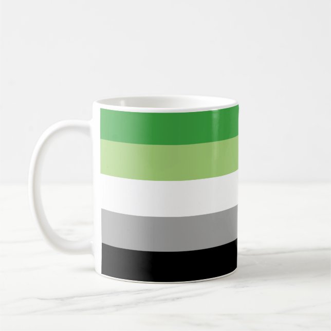 Aromantiska stolthetsränder kaffemugg (Vänster)