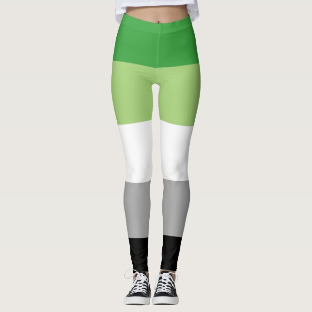 Aromantiska stolthetsränder leggings (Framsida)