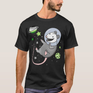 Aromantiskt opossum i rymdens romantiska Pride T Shirt