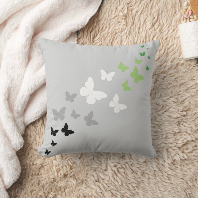 Aromantiskt Pride Butterfly Trail Kudde (Filt)