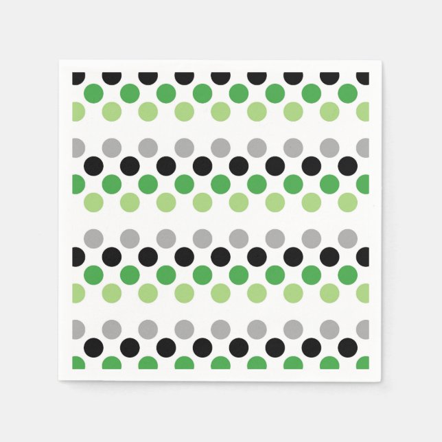 Aromantiskt Pride Flagga Färg Polkadots Pappersservett (Framsidan)