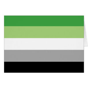 Aromantiskt Pride Flagga HGBTQ Hälsningskort