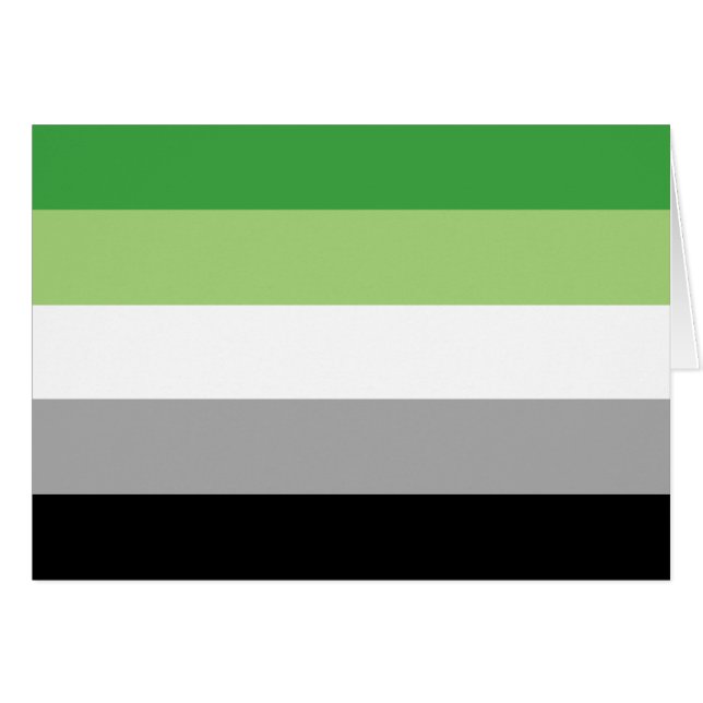 Aromantiskt Pride Flagga HGBTQ Hälsningskort (Framsidan Horizontal)