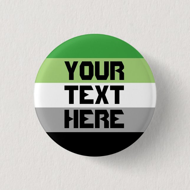 Aromantiskt pride flagga knapp (Framsida)