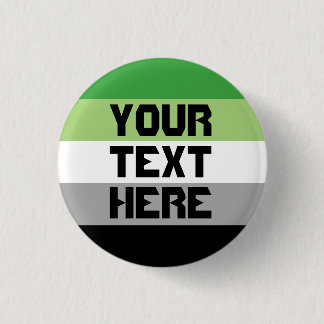 Aromantiskt pride flagga knapp