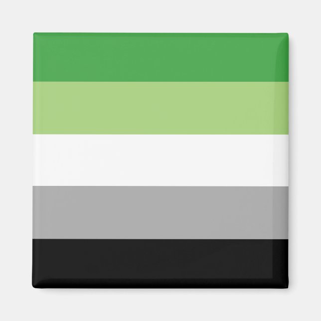 Aromantiskt Pride Flagga Magnet (Framsidan)