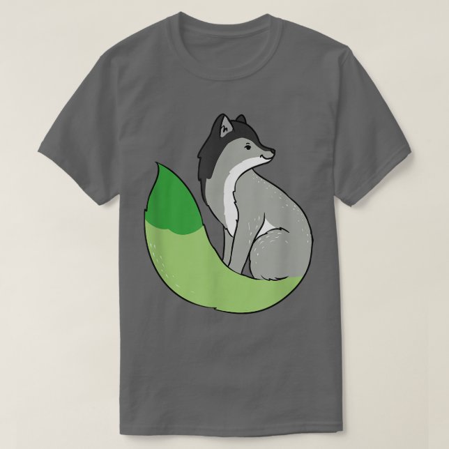 Aromantiskt Pride Fox Asexuell T-Shirt (Design framsida)