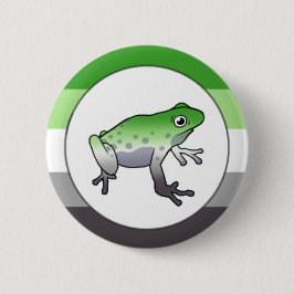 Aromantiskt Pride Frog Pin Knapp