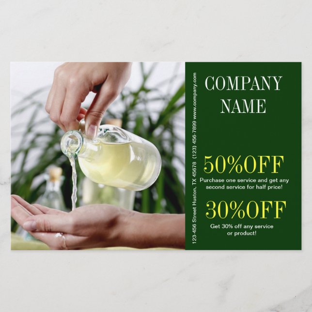 Aromaterapi Essential Oil skönhet SPA-massage Flygblad (Framsidan)