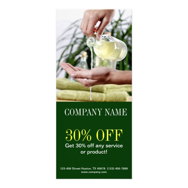 Aromaterapi Essential Oil skönhet SPA-massage Reklamkort (Framsidan)