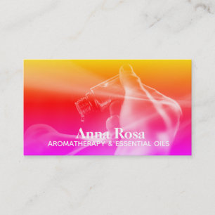 *~* Aromaterapi Essential Oils Flaska Hand Visitkort