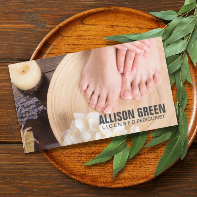 Aromaterapi Manikurist Pedicurist Salon Visitkort (Aromatherapy Manicurist Pedicurist Pedicure Salon Business Card)
