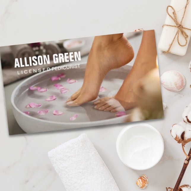 Aromaterapi Manikurist Pedicurist Salon Visitkort (Aromatherapy Manicurist Pedicurist Pedicure Salon Business Card)