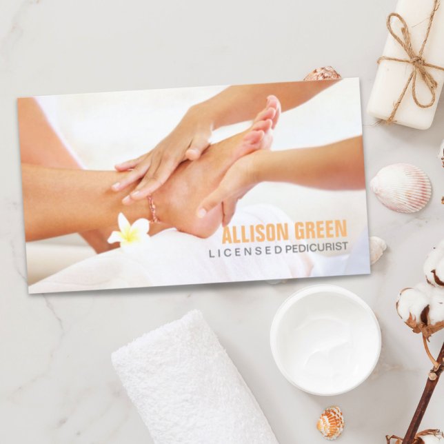 Aromaterapi Manikurist Pedicurist Salon Visitkort (Aromatherapy Manicurist Pedicurist Pedicure Salon Business Card)