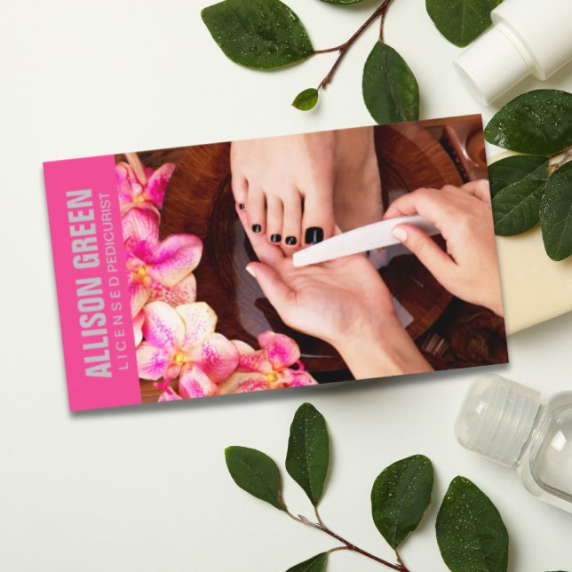 Aromaterapi Manikurist Pedicurist Salon Visitkort (Aromatherapy Manicurist Pedicurist Pedicure Salon Business Card)