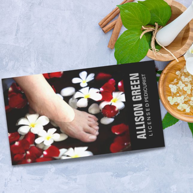Aromaterapi Pedicure Salon manicurist pedicurist Visitkort (Aromatherapy Pedicure Salon manicurist pedicurist Business Card)