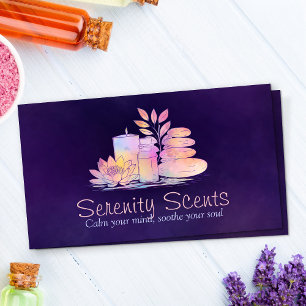 Aromaterapi Scent Therapy Watercolor Visitkort