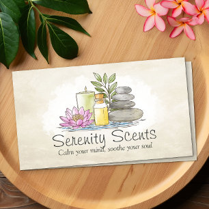 Aromaterapi Scent Therapy Watercolor Visitkort