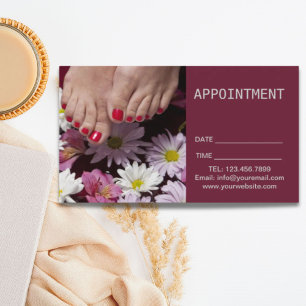 Aromaterapi SPA Nail Salon Pedicure Möte Tidsbeställning Kort