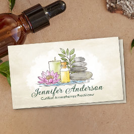Aromaterapibehandlare Watercolor Illustration Visitkort