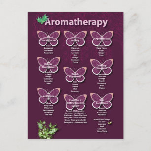 Aromaterapischema i Burgundy Vykort