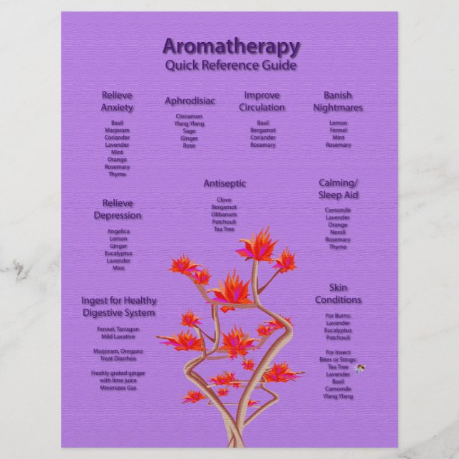Aromaterapischema i Lavender Flyer (Framsidan)