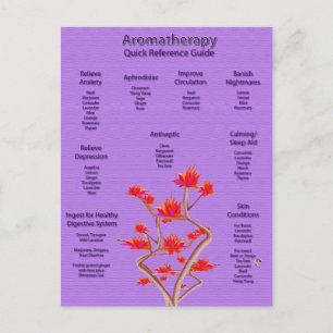Aromaterapischema i Lavender Vykort